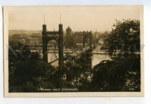 491645 Czechoslovakia Prague Stefanikuv bridge Vintage photo postcard