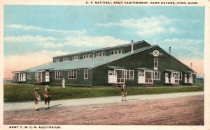 Vintage Postcard U.S. National Army Cantonment Camp Devens Ayer Massachusetts MA