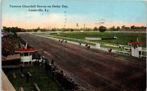 1910s Famous Churchill Downs on Derby Day Louisville KY Postcard