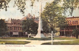 THE PLAZA FERDINAND III PENSACOLA FLORIDA POSTCARD.(c. 1905)