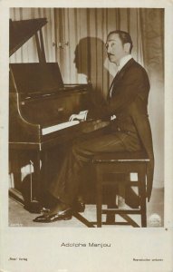 Cinema film star actor Adolphe Menjou piano music