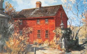 Little Red House Mill Lane in Rockport, MA Painting by Stanley Woodward.