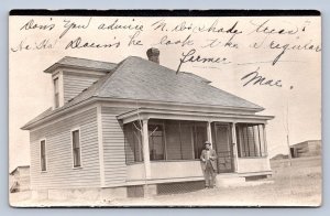 J95/ Belfield North Dakota RPPC Postcard c1910 Home Residence  205