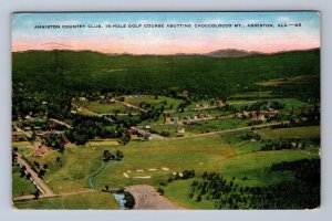 ANNISTON COUNTRY CLUB 18-HLE GOLF COURSE CHOCCOLOCCO MT ALABAMA POSTCARD 1944
