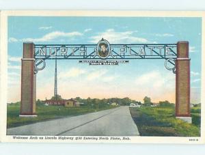 Unused Linen ENTRANCE GATE North Platte Nebraska NE i0499