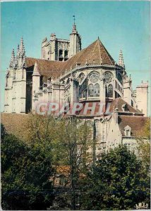 Postcard Modern Reflections Auxerre Morvan Apse of the Cathedral St Etienne