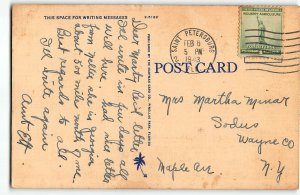 Orange & Grapefruit Packing Plant in Sunny Florida, St Petersburg 1943 Postcard