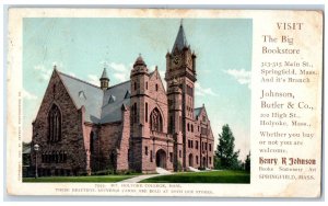 1904 Mt. Holyoke College Springfield MA Posted Bookstore Advertising Postcard