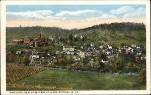 Bethany West Virginia WV Bethany College Bird's Eye View Vintage Postcard