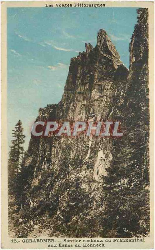 Old Postcard Gerardmer rocky trail Frankenthal the sides of the Picturesque H...