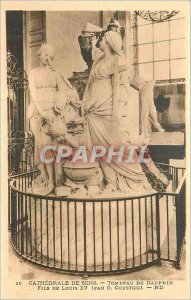 Old Postcard Sens Cathedral Tomb of the Dauphin son of Louis XV