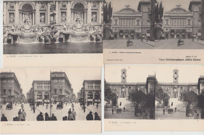 ITALY 344 Vintage STEREO Postcards pre-1940 (L5143)