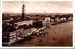 Italy Venezia Panorama VIsto Dall Alto Venice Vintage RPPC 09.68