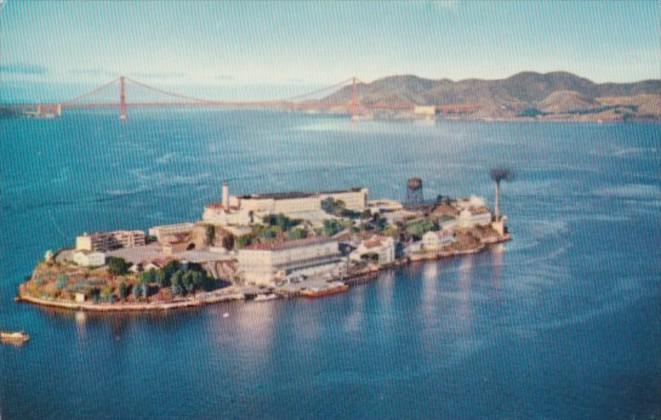 California San Francisco Aerial View Alcatraz Island