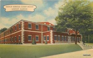 1940s Baraga Guest House Franciscan Panthers Lemont Illinois Teich postcard 3385