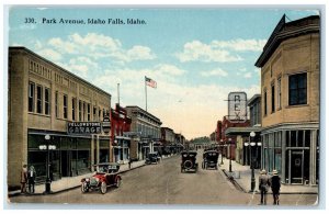 c1910 Park Avenue Businesses Idaho Falls Idaho ID Garage Shoes Store Postcard