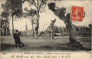 CPA CESSON-SEVIGNE L'Eglise - Vue de la Route de Paris (1251518)