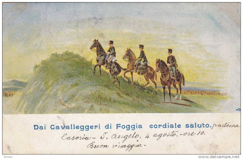 Dai Cavalleggeri di Foggia cordiale saluto , Italy , PU-1898