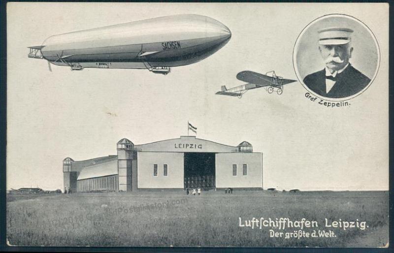 Zeppelin Germany Leipzig Luftschiffhalle Hangar PPC 57653