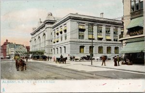 Albany New York NY C & H.R.R.R. Train Depot Railway TUCK Postcard F34