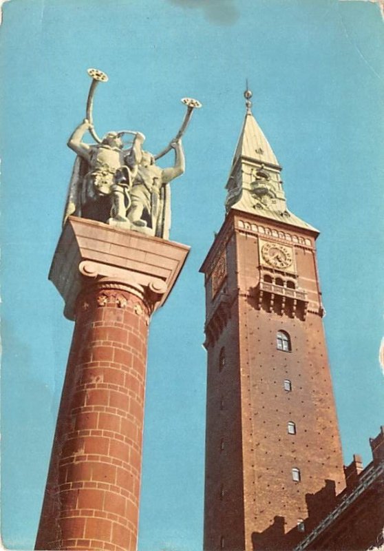 Lur Blowers and Town Hall Tower Copenhagen Denmark Unused 