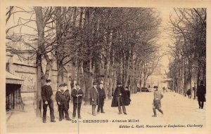 CHERBOURG MANCHE FRANCE~AVENUE MILLET ~1910s PHOTO POSTCARD