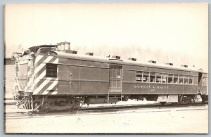 Boston & Maine Railroad Train Car #1187 1940s RPPC Real Photo Postcard