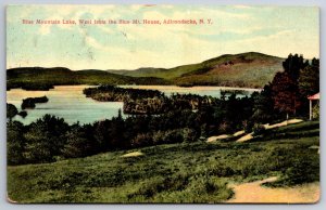 Adirondacks New York~Blue Mountain Lake West From Mt House~Postmarked~Postcard