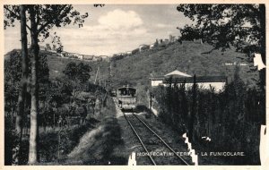 Vintage Postcard 1920's Montecatini Term La Funicolare Tuscany Italy IT