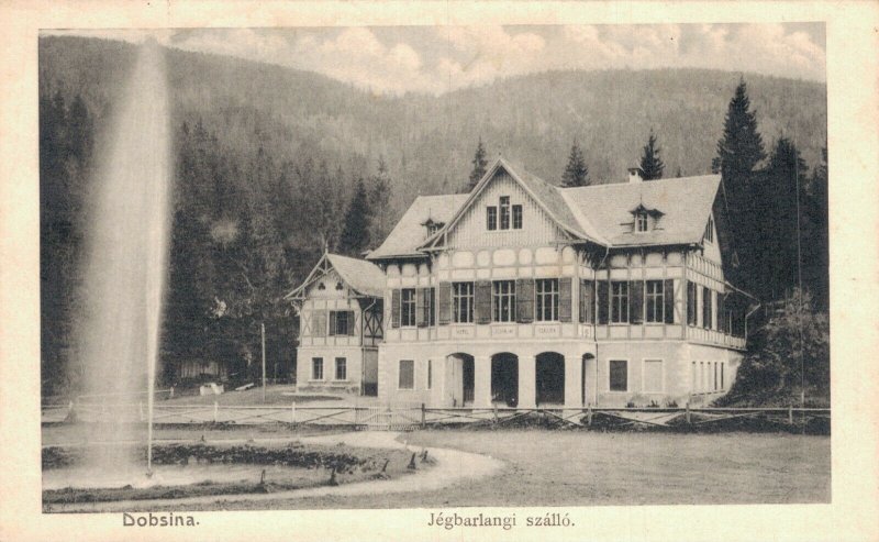 Slovakia Dobšiná Jégbarlangi Szálló Dobsina Vintage Postcard 07.34