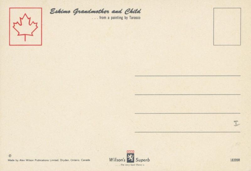 Eskimo Grandmother & Child Inuit Culture Indigenous Tarasco Artist