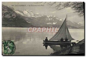 Old Postcard Lake Annecy The Turn of the Puya Boat Boat