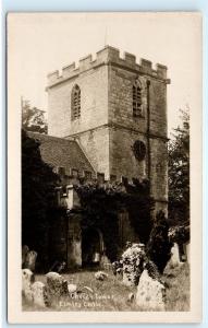 *Church Tower Elmley Castle Worcestershire England Cemetery Photo Postcard C86