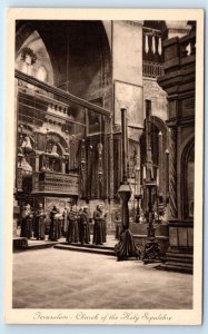 JERUSALEM The Church of the Holy Sepulchre interior ISRAEL Postcard