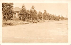 Real Photo Postcard Seventh Street Looking East in Pittsburg, California