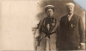 RPPC Portrait of Couple, Atlantic City NJ Souvenir UDB Vintage Postcard D18