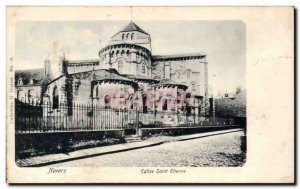 Old Postcard Nevers Church of Saint Etienne