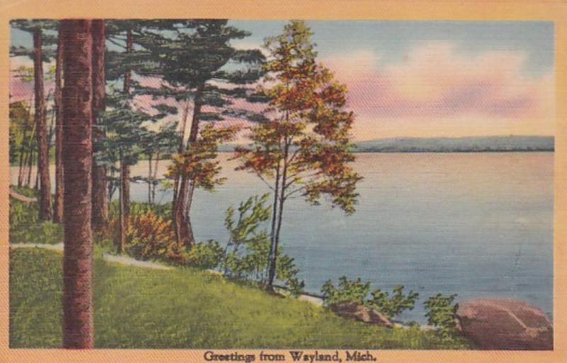 Michigan Greetings From Wayland 1943