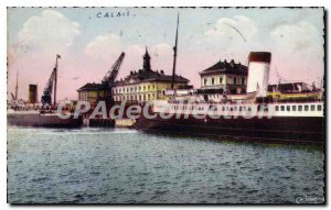 Postcard The Old Harbor station Calais