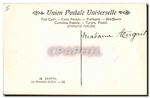 Old Postcard Egypt Egypt Egypt Giza Pyramids