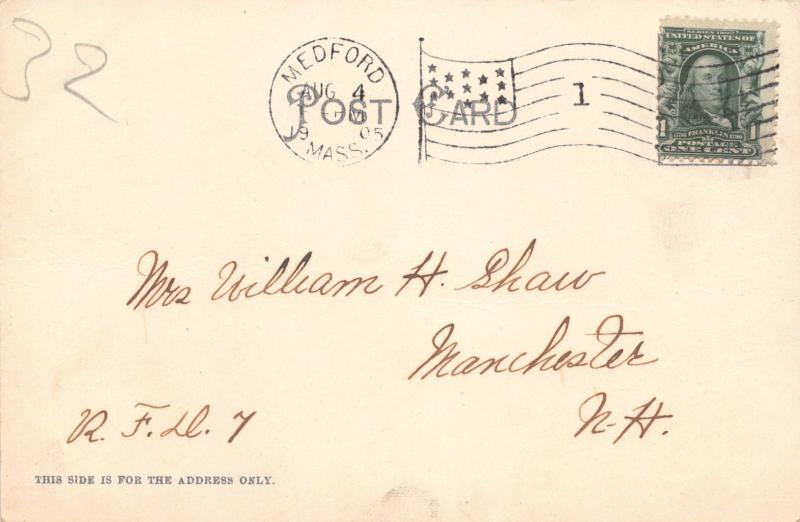 CAMBRIDGE MASSACHUSETTS WASHINGTON ELM POSTCARD c1905