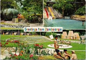 Greetings from Zamboanga Philippines Squash House Wee Wee Pool Postcard D59