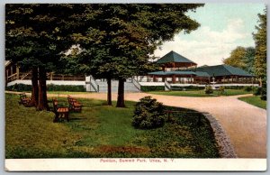 Utica New York c1910 Postcard Pavilion Summit Park