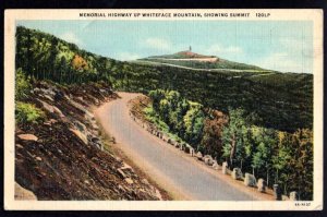 New York Memorial Highway up Whiteface Mountain showing Summit pm1947 LINEN