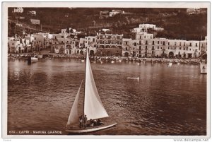 RP: CAPRI , Italy , 00-10s ; Sail Boat at Marina Grande
