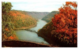 Postcard BRIDGE SCENE Charleston West Virginia WV AQ5546