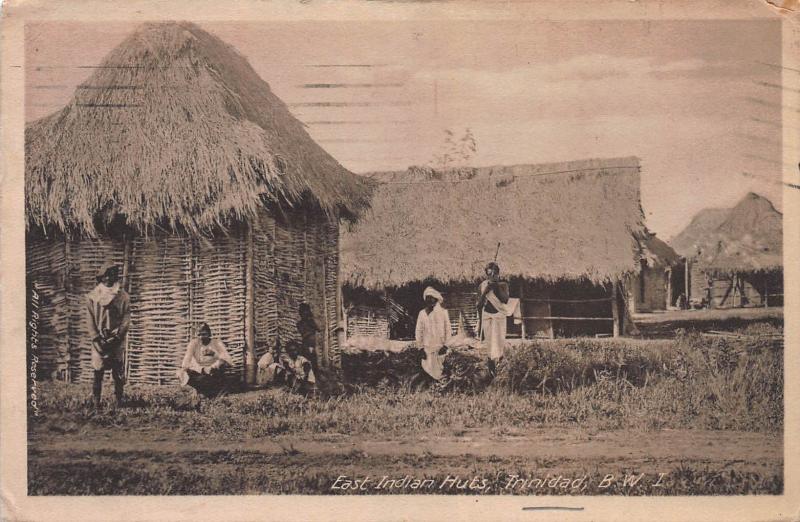 East Indian Huts, Trinidad, British West Indies, Used in 1930.