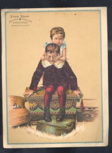 ZANESVILLE OHIO STAR SOAP SHULTZ KIDS ADVERTISING VICTORIAN TRADE CARD