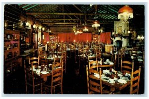 c1950's Spinning Wheel Restaurant Interior Dining Hinsdale Illinois IL Postcard