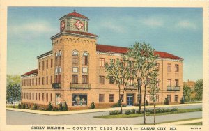 Postcard 1940s Missouri Kansas City Skelly Building Country Club Plaza 23-12026